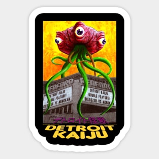 Bulbozur B-Movie Double Feature at The Redford Theater! - Pete Coe's Detroit Kaiju Series Sticker